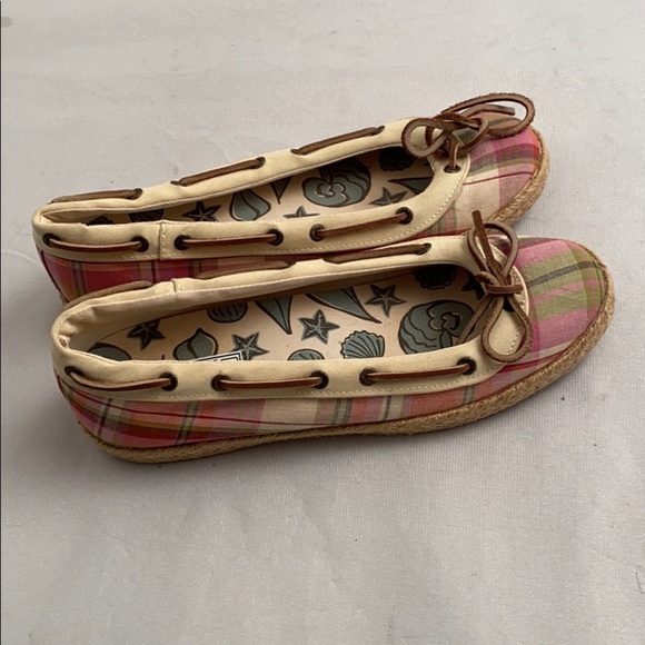 Sperry Largo Skimmer Madras multicolor plaid slip-on ballet flats - Picture 10 of 12